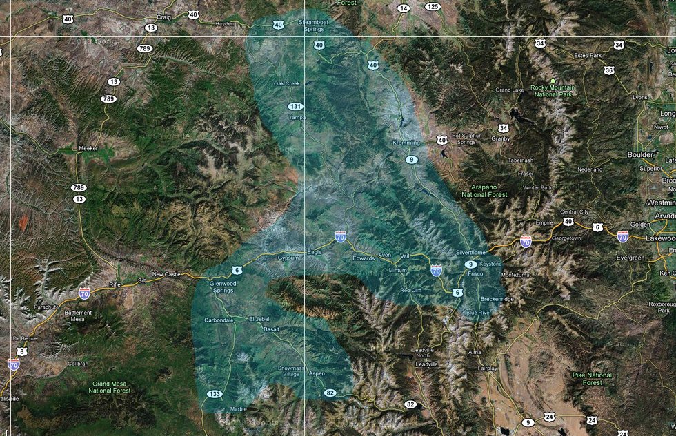 Take a look at our map! It shows all the places our invaluable services are available including: Aspen, Avon, Basalt, Beaver Creek, Blue River, Bond, Breckenridge, Burns, Carbondale, Eagle, Edwards, El Jebel, Frisco, Glenwood Springs, Gypsum, Kremming, Keystone, Marble, Mc Coy, Minturn, Oak Creek, Red Cliff, Redstone, Silverthorne, Snowmass Village, Steamboat Springs, Toponas, Vail, Wolcott, & Yampa, CO.